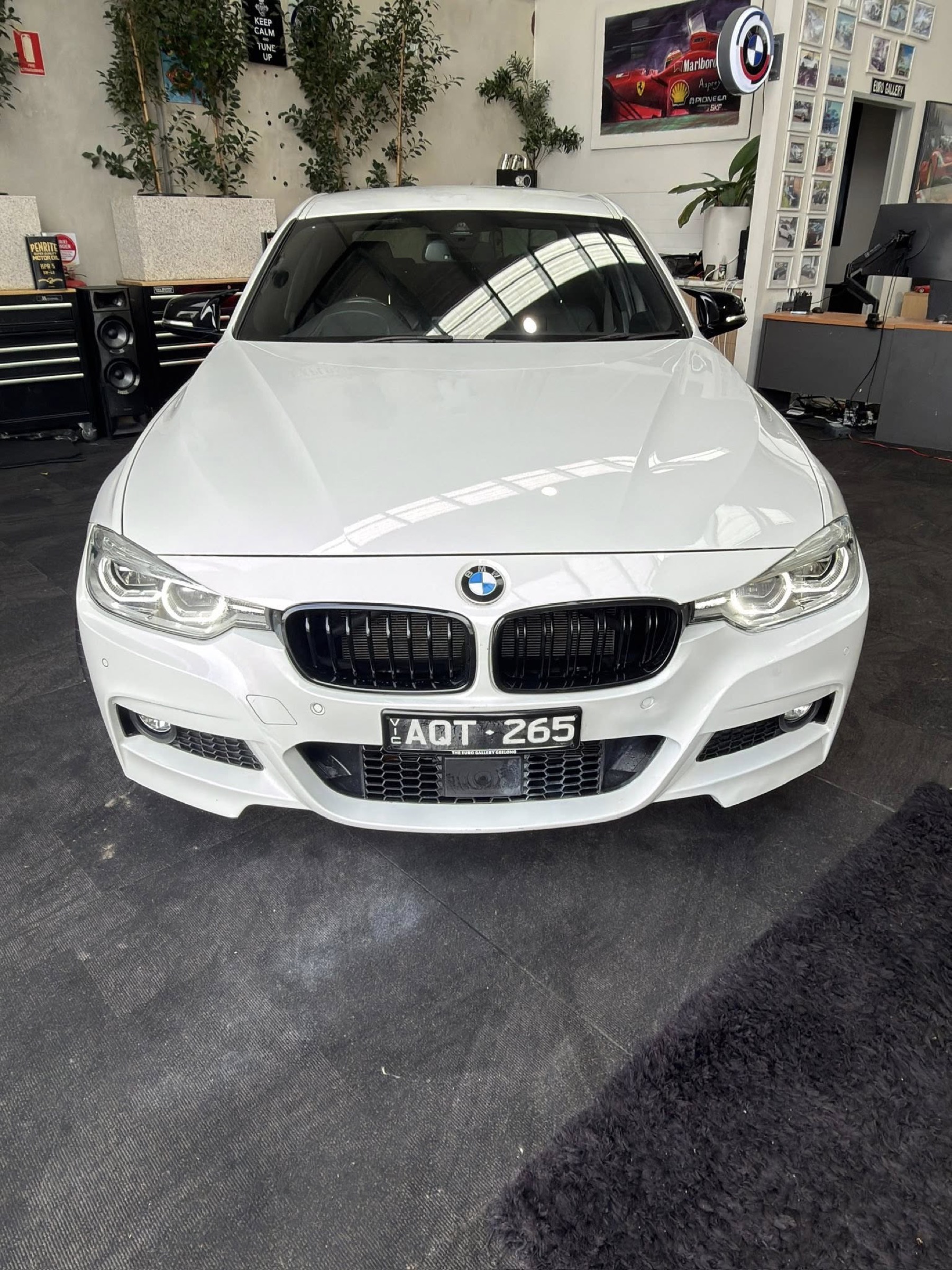 2017 BMW 330i M Sport — front, BMW kidney grille and LED headlights