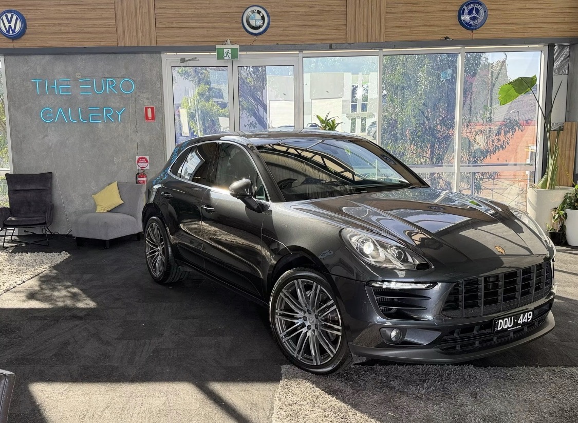 Porsche Macan in the lounge at The Euro Gallery showroom, Newtown Geelong